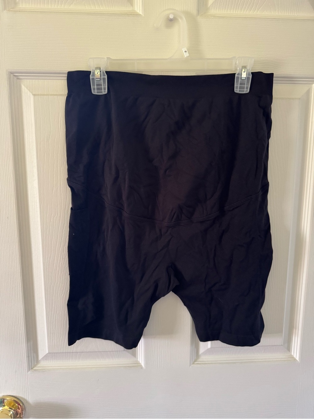 Time and Tru Maternity Bike Shorts Black with Pockets Size Large